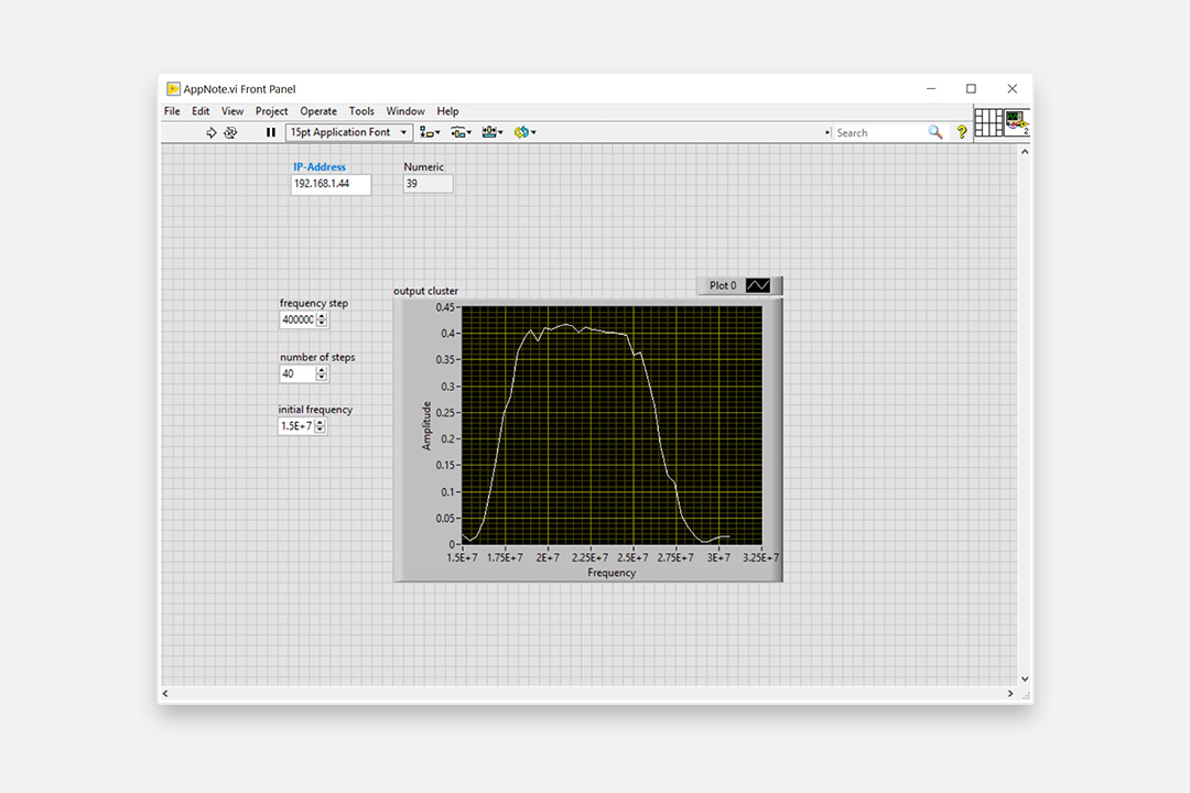 Lock-in Amplifier Frequency Sweep with LabVIEW