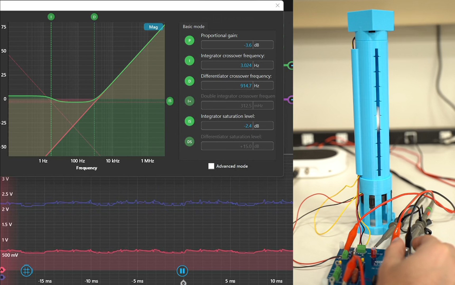 Closed-loop tuning lab using the Moku:Go PID Controller
